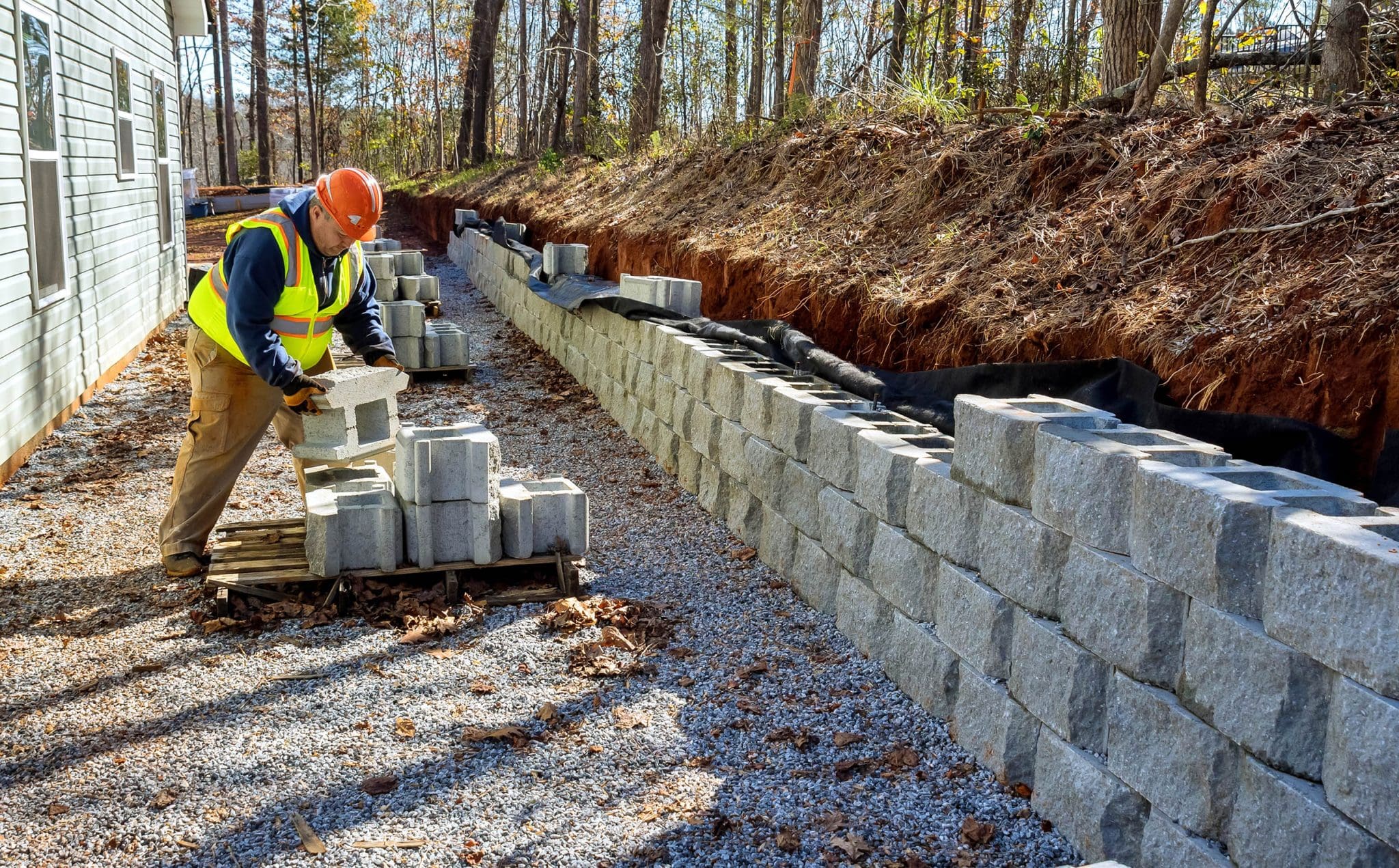 Retaining Wall Installation in Alabaster project 2